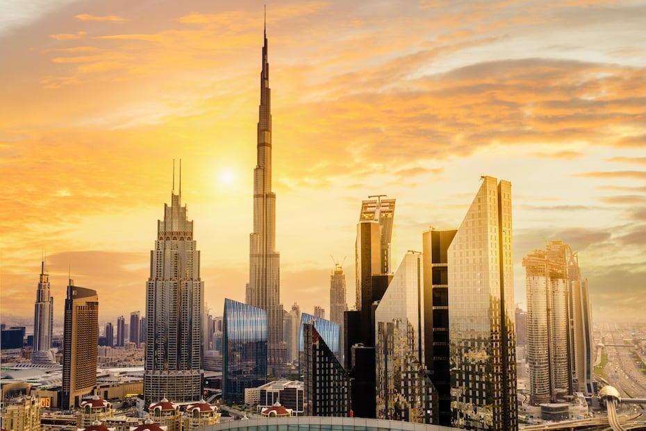 Dubai skyline and property developments