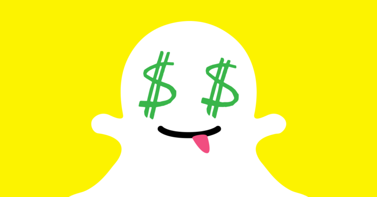 Snapchat ghost illustration accompanying social media marketing consultation services