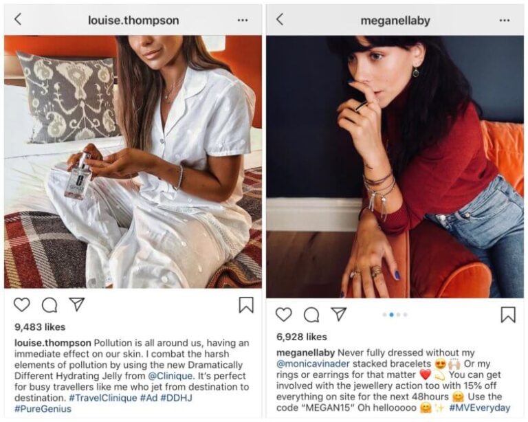Social media post visual illustrating promoted influencer content