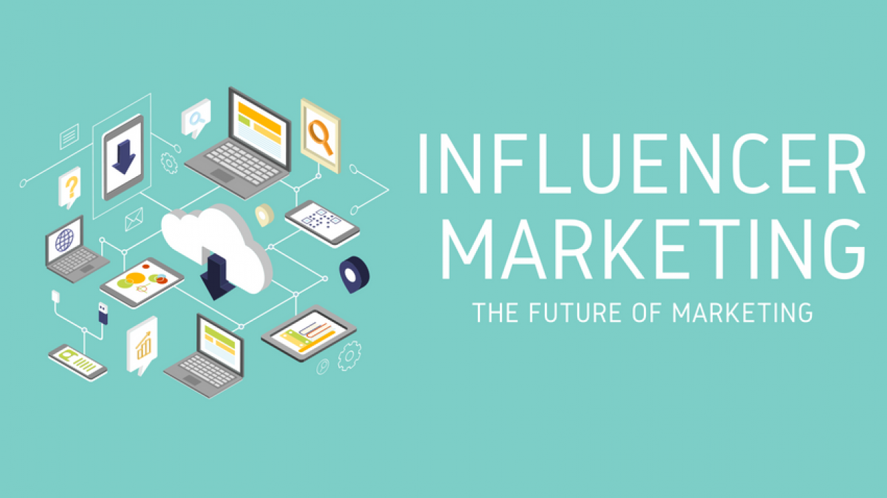Illustration explaining influencer partnerships and social media audiences